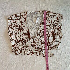 NWT: Madewell cropped tie top, XS